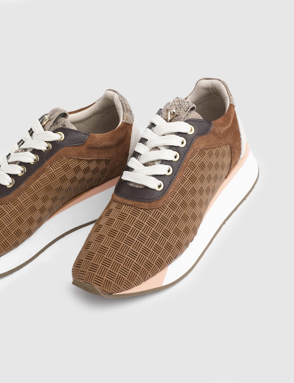 Crux Saddle Brown Suede Leather Women's Sneaker