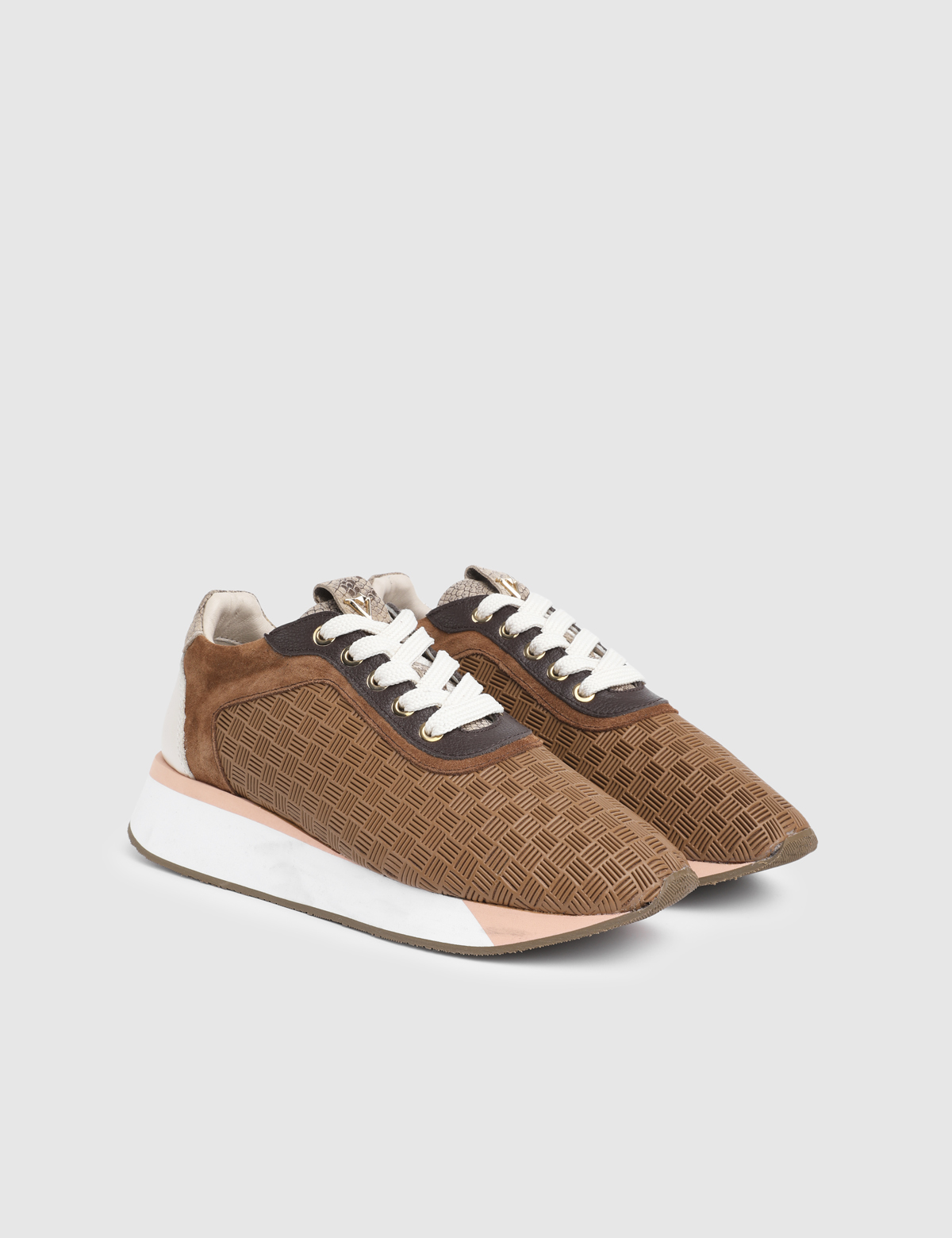 Crux Saddle Brown Suede Leather Women's Sneaker