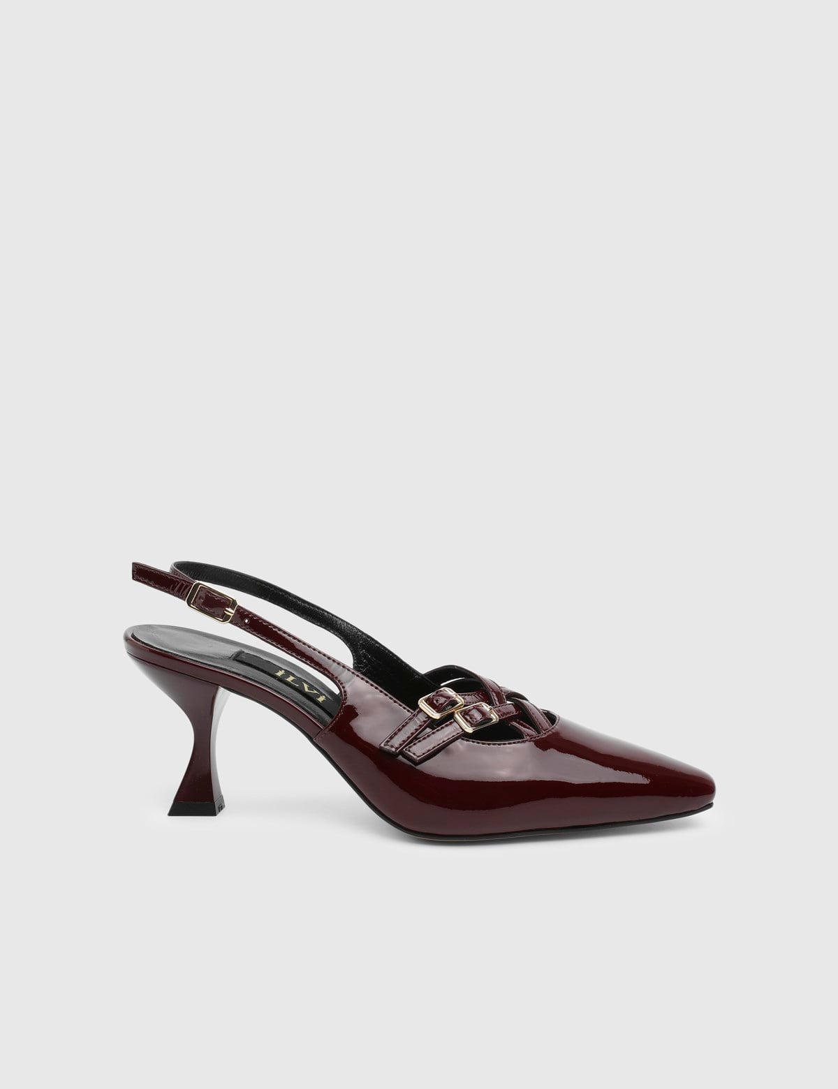 Daisa Burgundy Patent Leather Women's Sandal