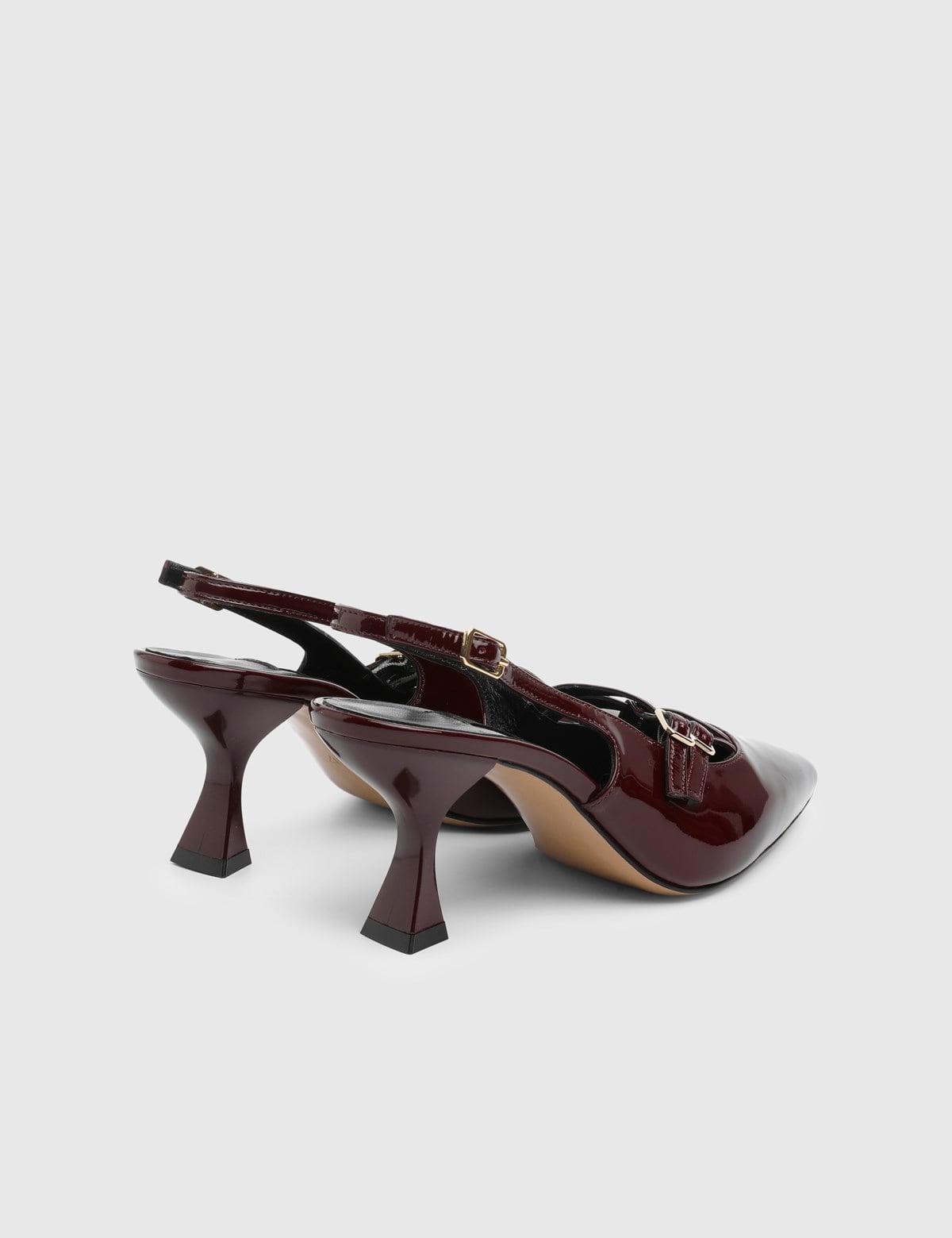 Daisa Burgundy Patent Leather Women's Sandal