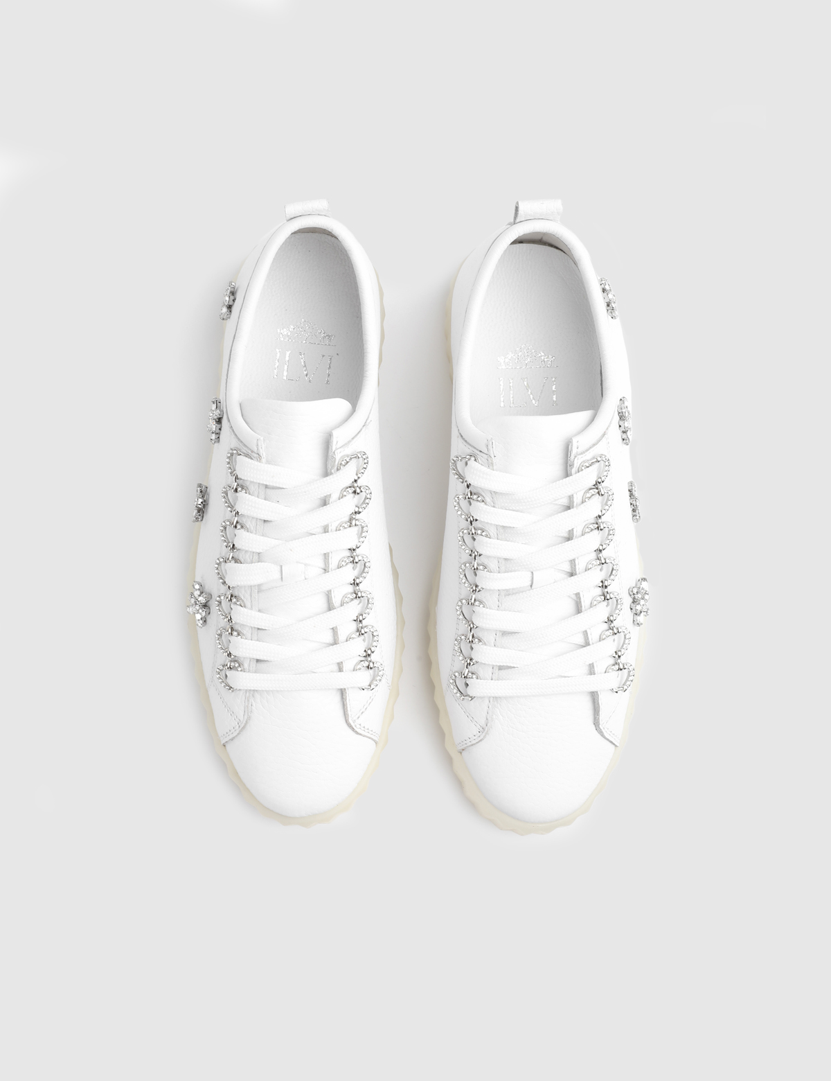 Darela White Floater Leather Women's Sneaker