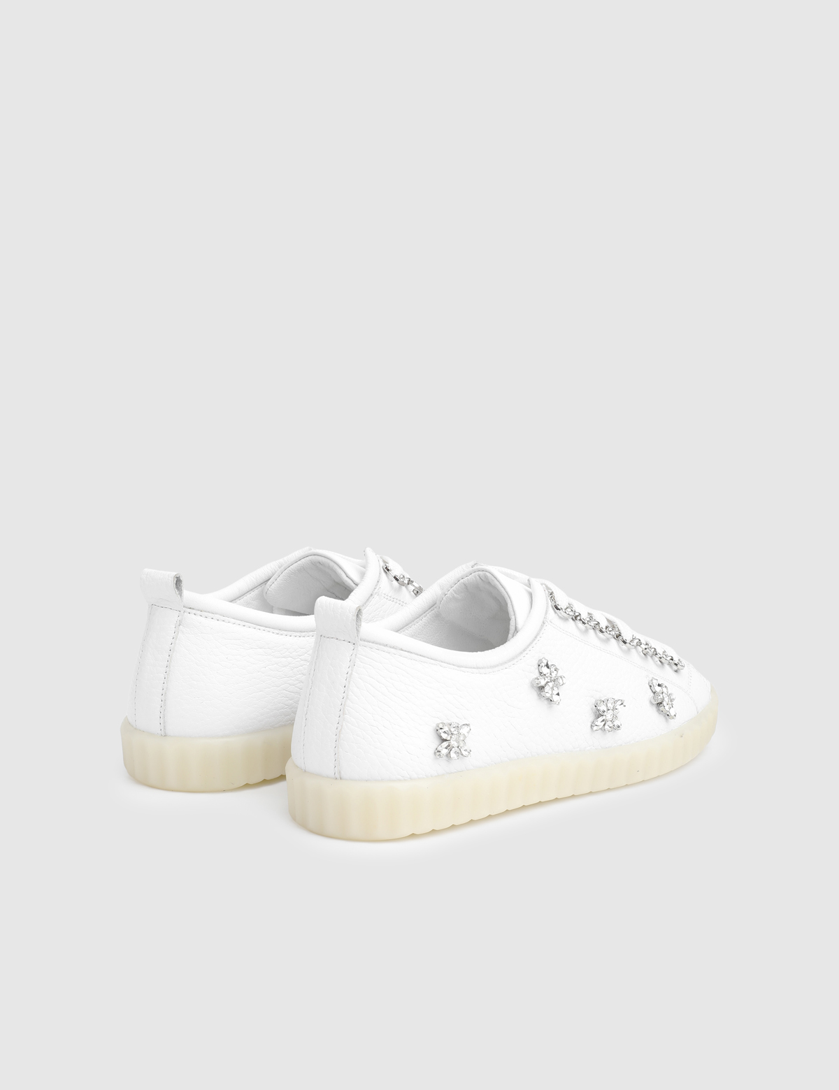 Darela White Floater Leather Women's Sneaker