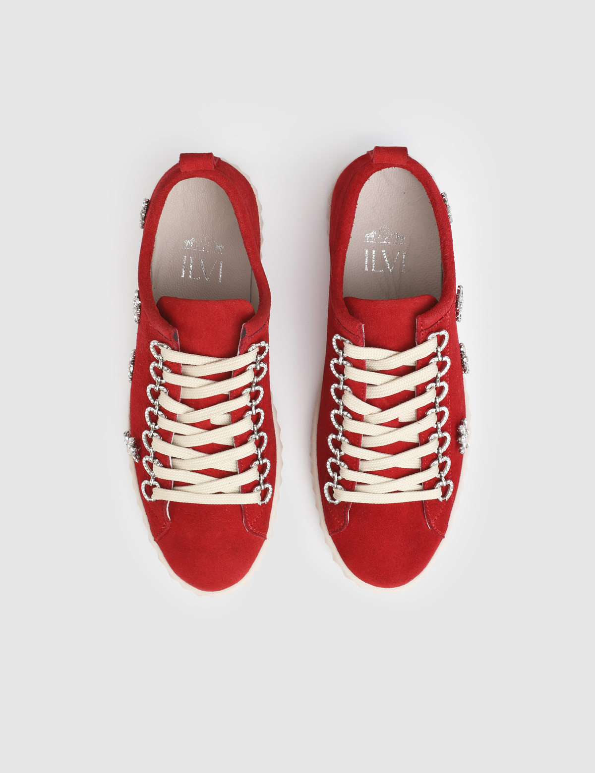 Darela Red Suede Leather Women's Sneaker