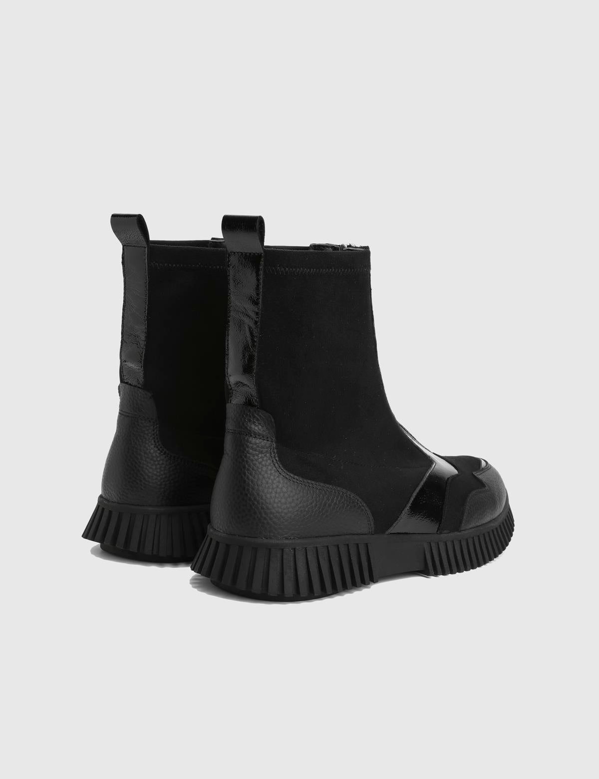 Darkey Black Patent Leather Women's Stretch Boot