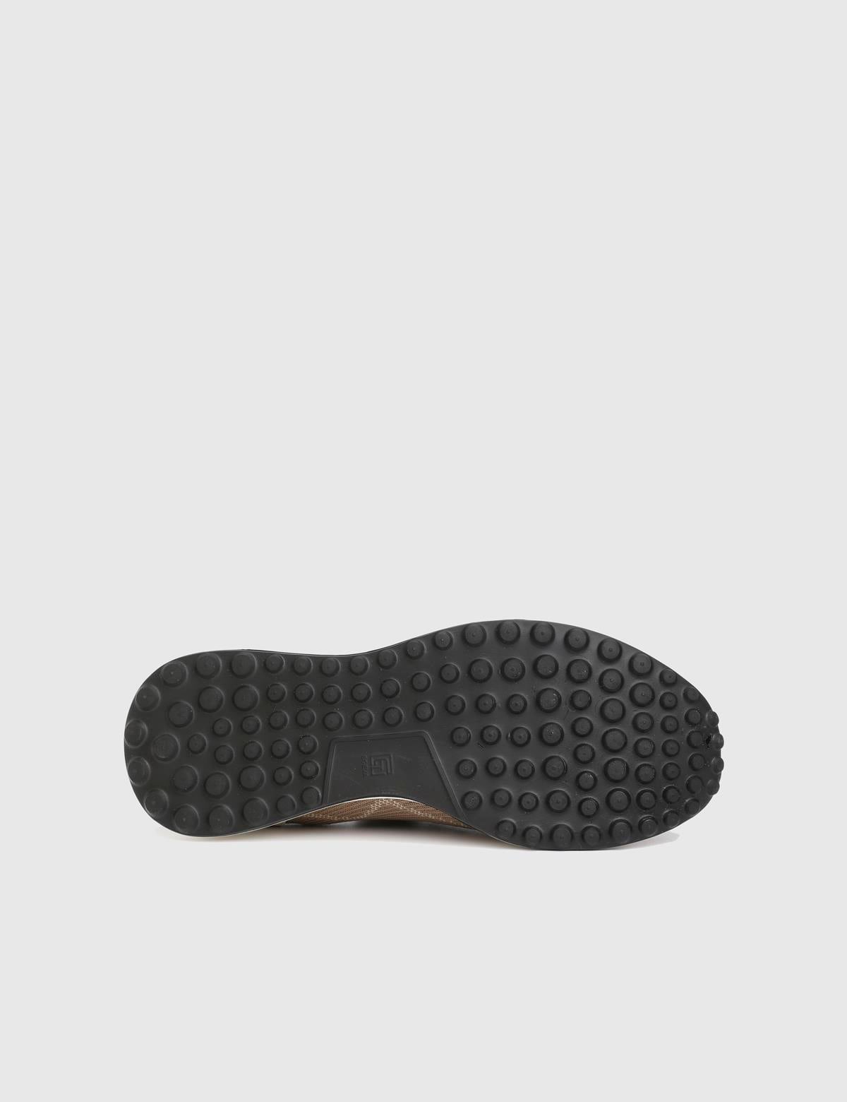 Darwin Beige Leather Tricot Men's Sneaker