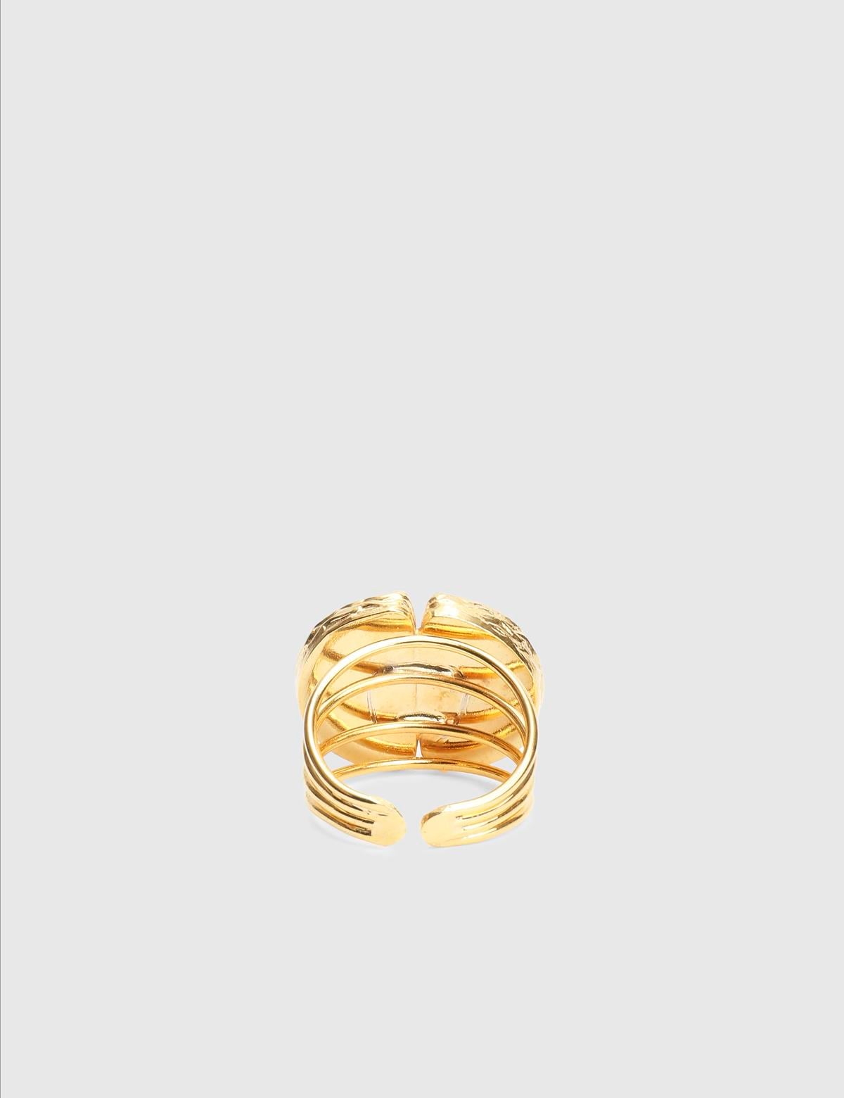 Davine Gold Women's Ring with Pink Stones