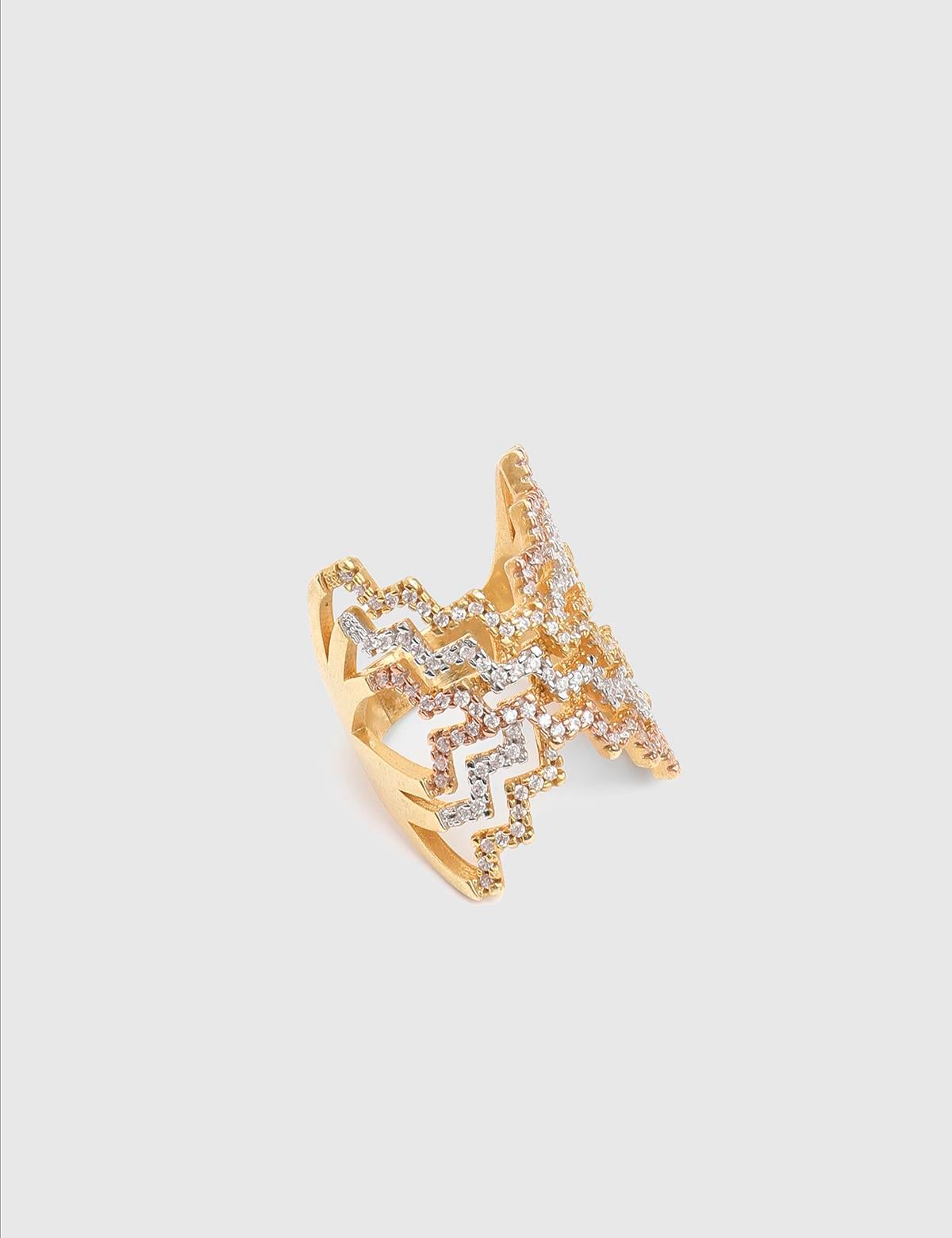 Daystar Gold Women's Ring with Multicolor Stones
