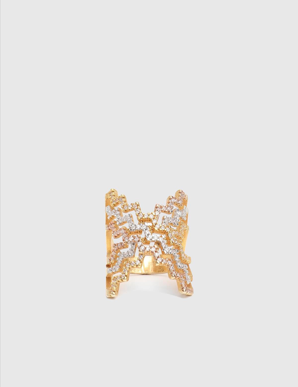 Daystar Gold Women's Ring with Multicolor Stones