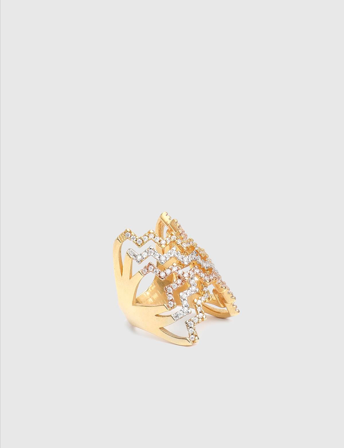 Daystar Gold Women's Ring with Multicolor Stones