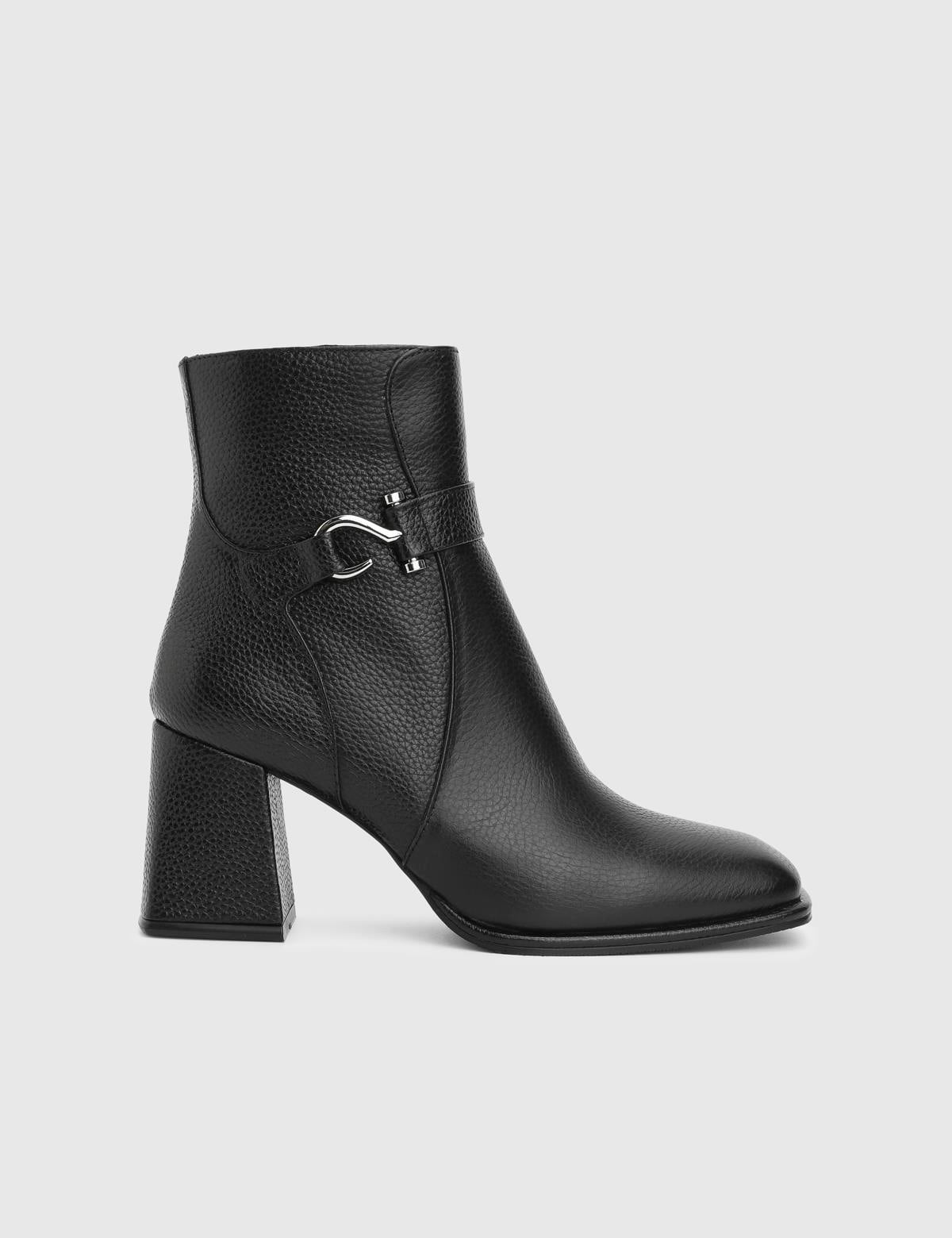 Digna Black Floater Leather Women's Boot