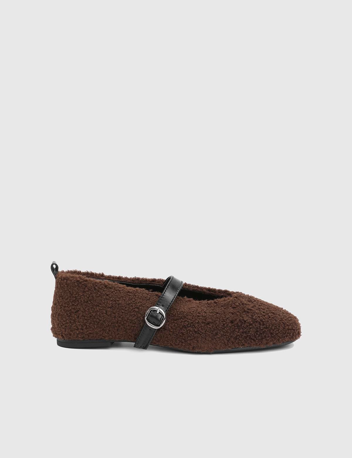 Digor Brown Leather Women's Ballerina