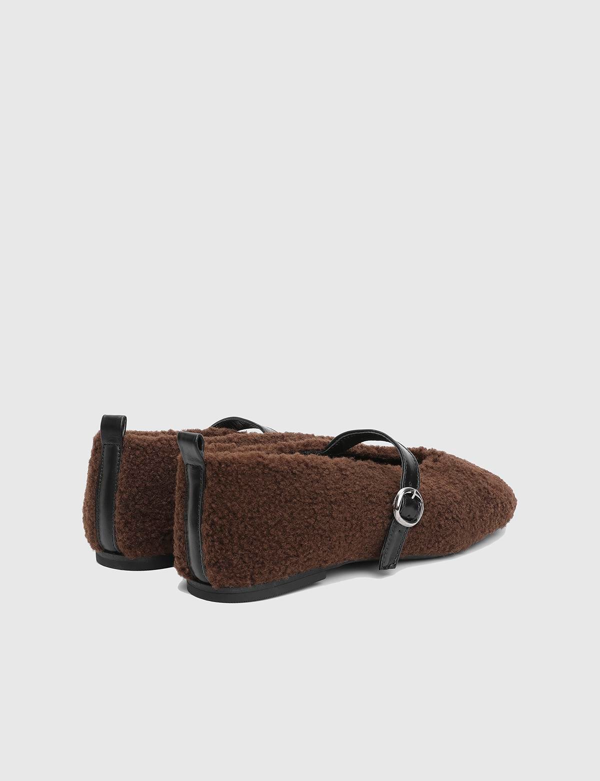 Digor Brown Leather Women's Ballerina