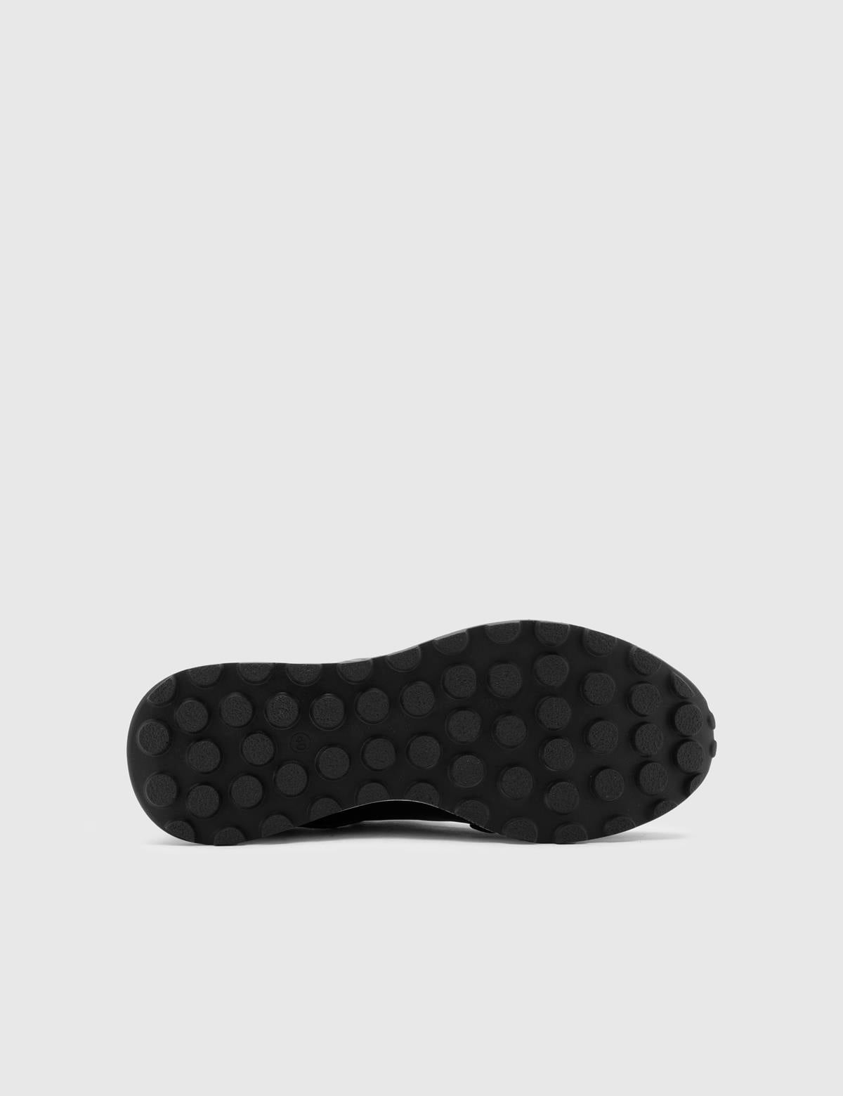 Domenico Black Leather Men's Sneaker