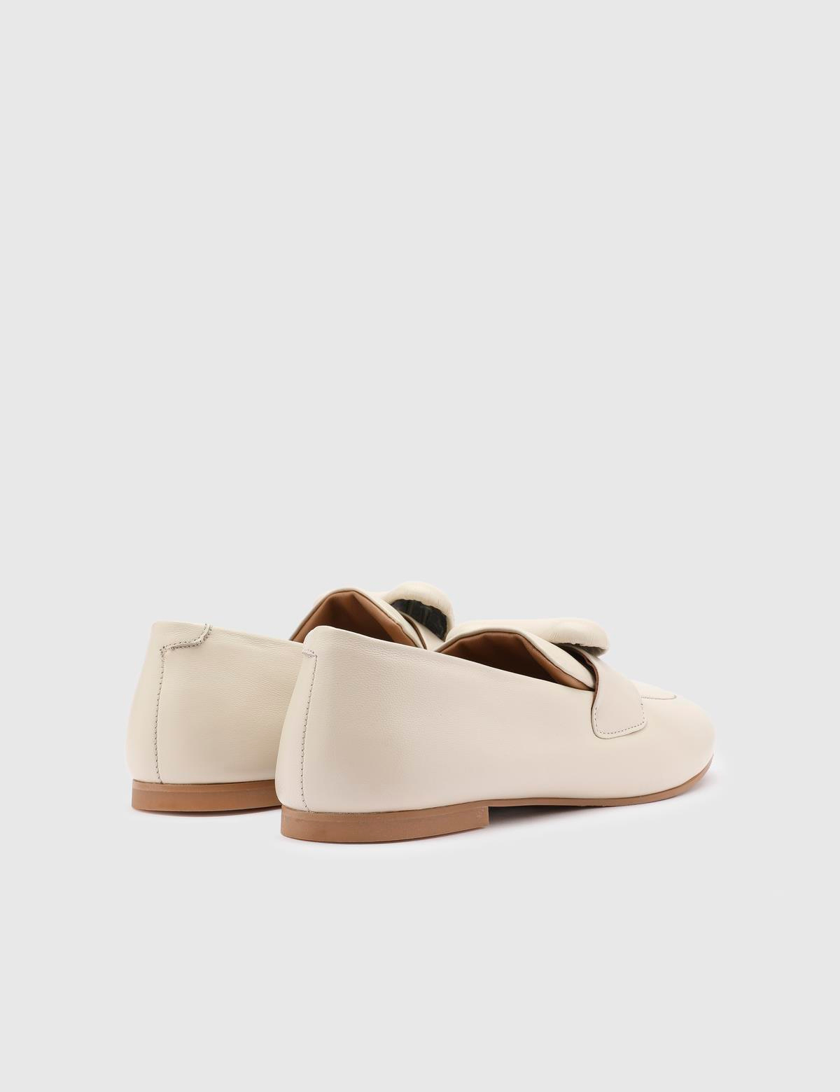 Donato Cream Leather Women's Loafer