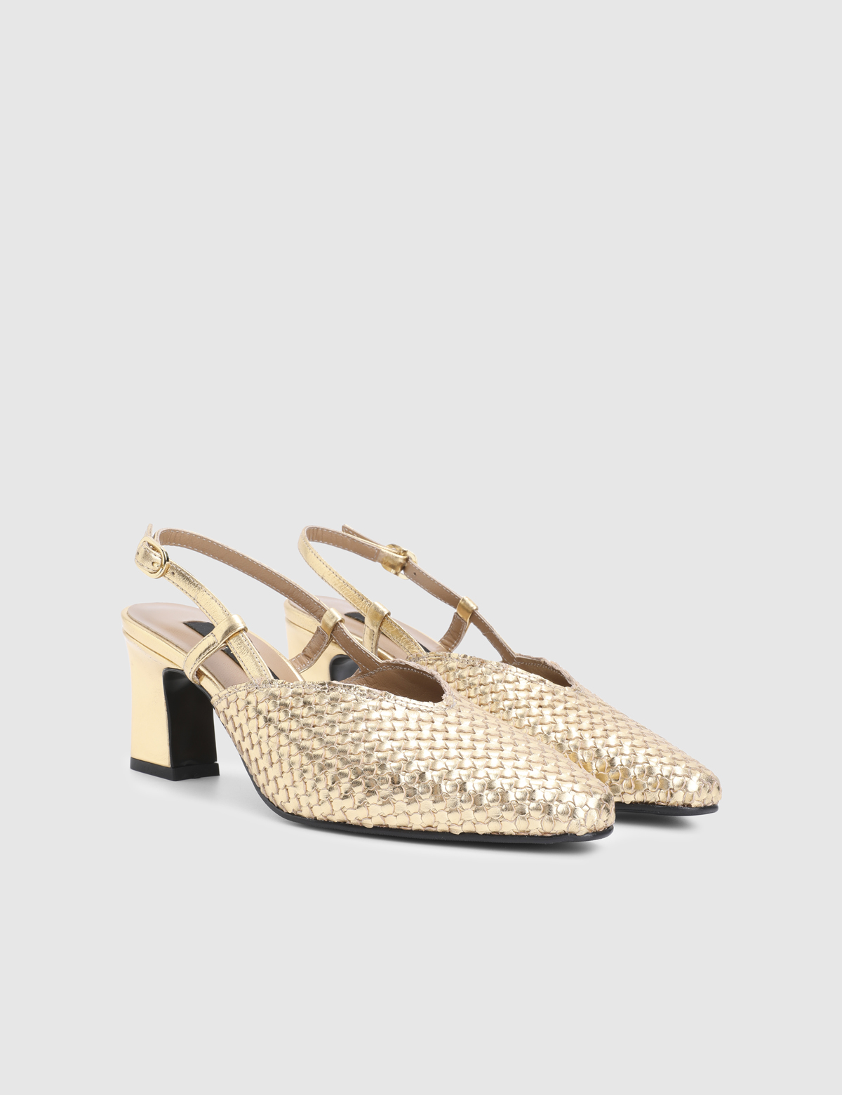 Dorel Gold Leather Women's Heeled Sandal