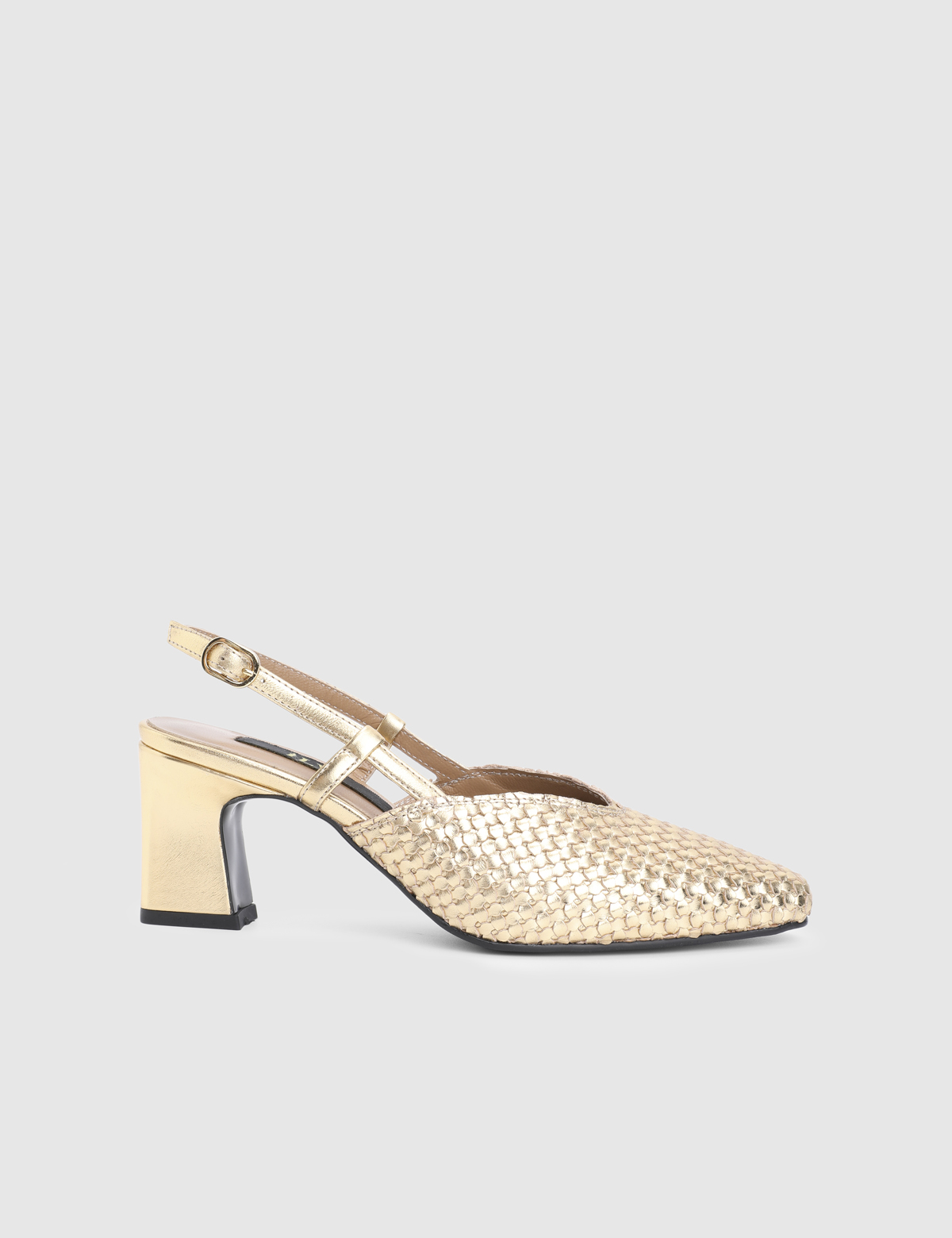 Dorel Gold Leather Women's Heeled Sandal
