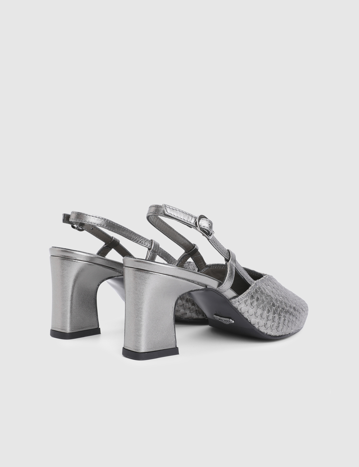 Dorel Silver Leather Women's Heeled Sandal