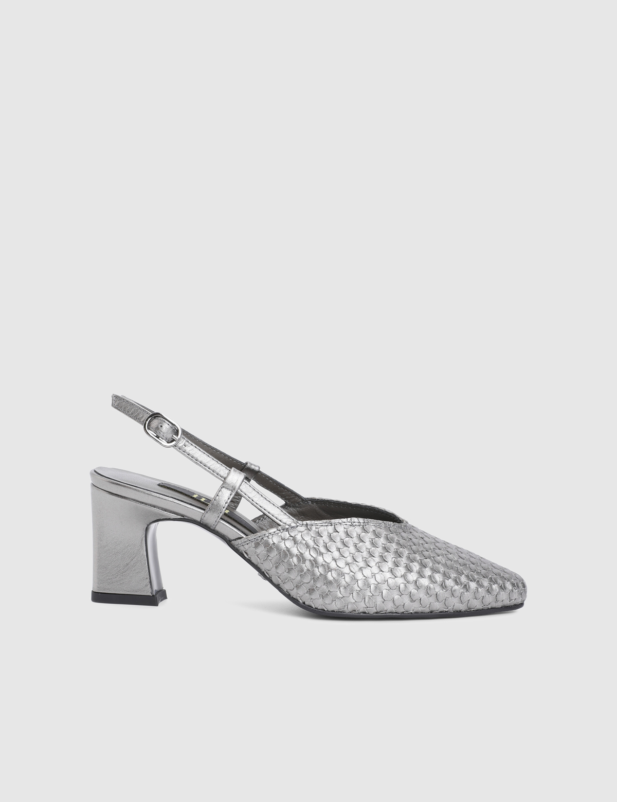 Dorel Silver Leather Women's Heeled Sandal