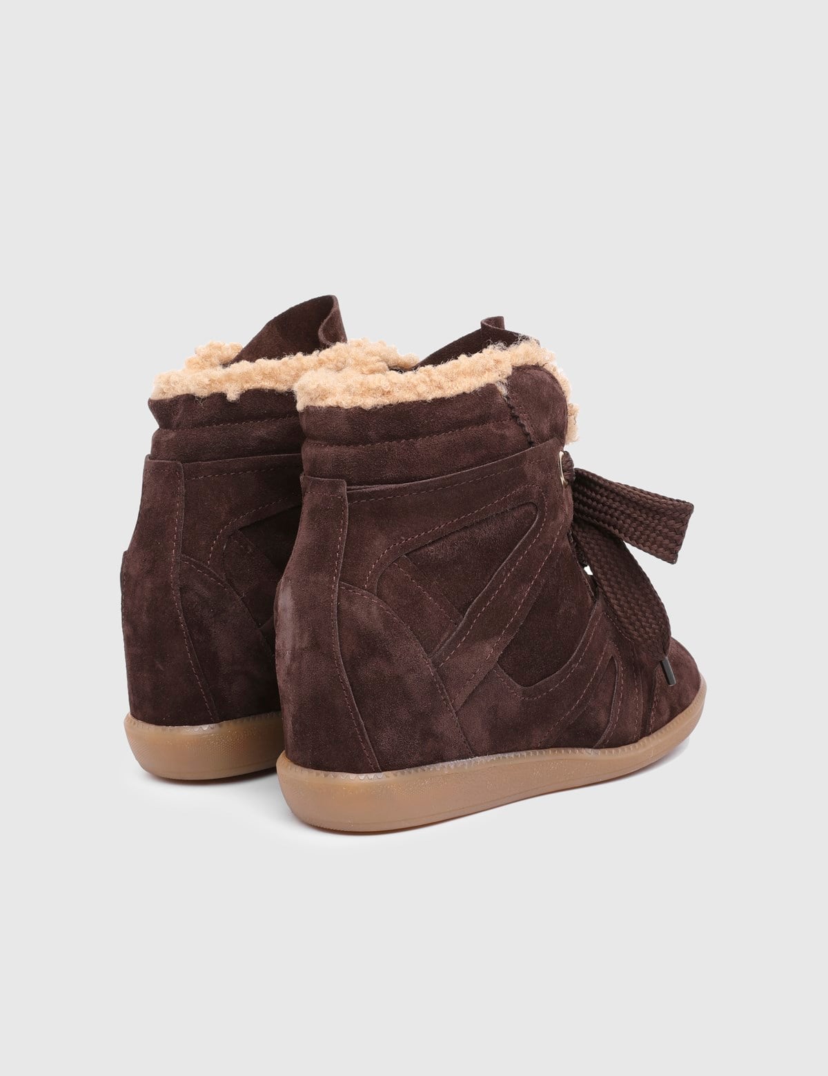 Drusilla Hakiki Süet Deri Kadın Kahverengi Düz Bot