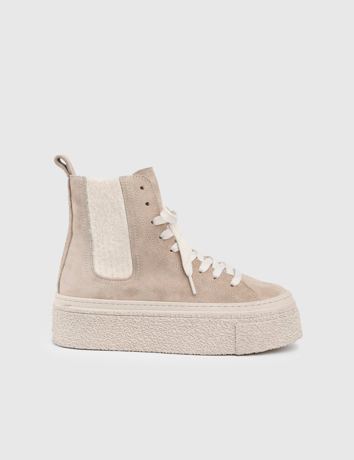 Dune Beige Suede Leather Women's Boot