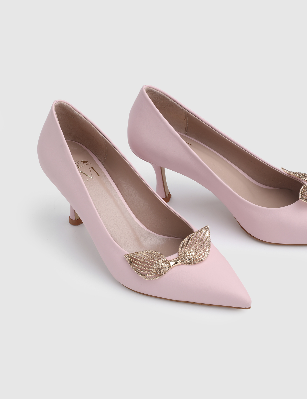 Dyra Pink Leather Women's Pump