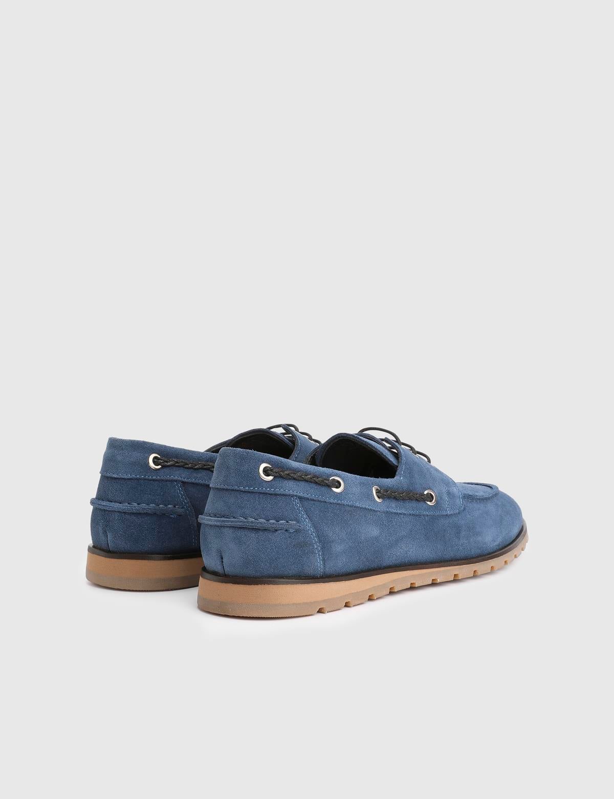 Eccles Blue Suede Leather Men's Oxford