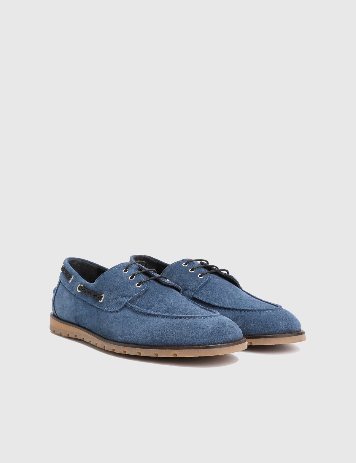Eccles Blue Suede Leather Men's Oxford