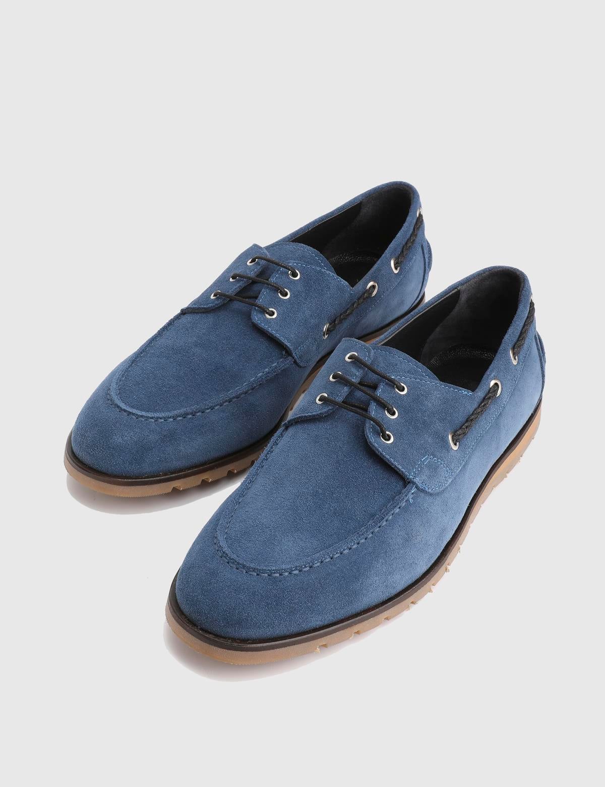 Eccles Blue Suede Leather Men's Oxford