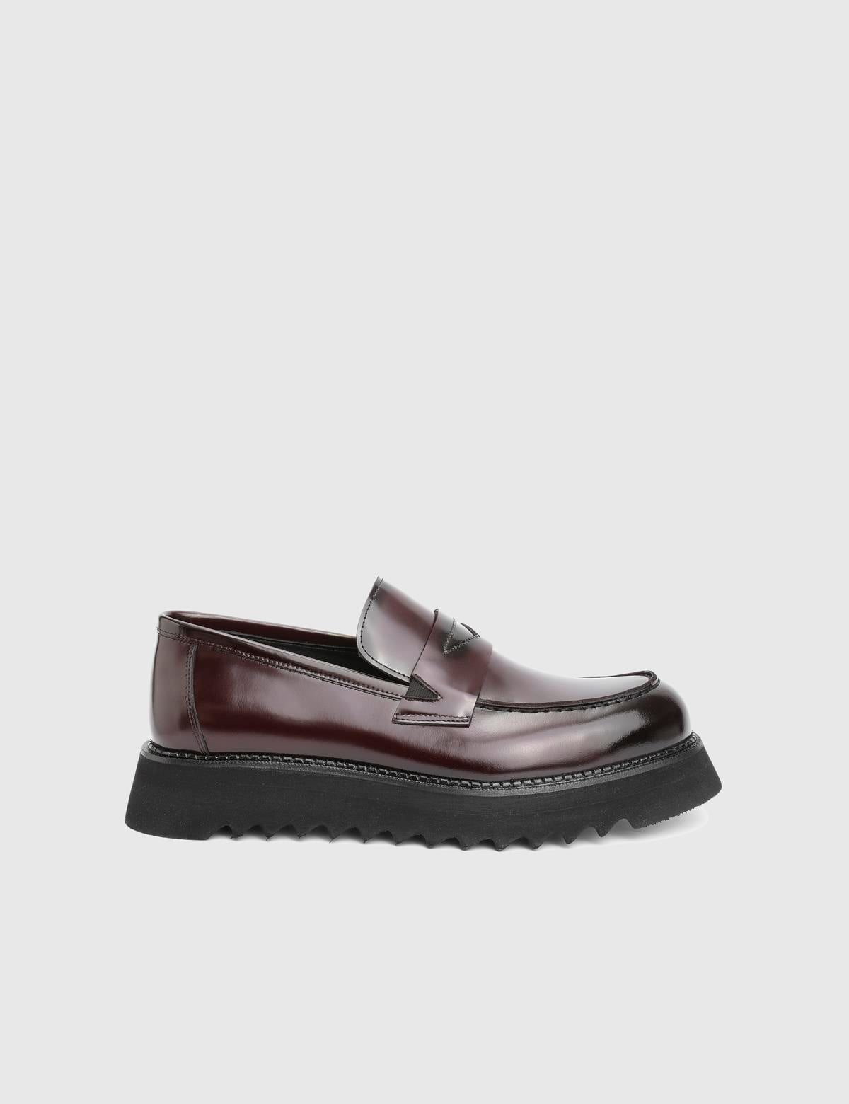 Edan Burgundy Florentic Leather Men's Loafer