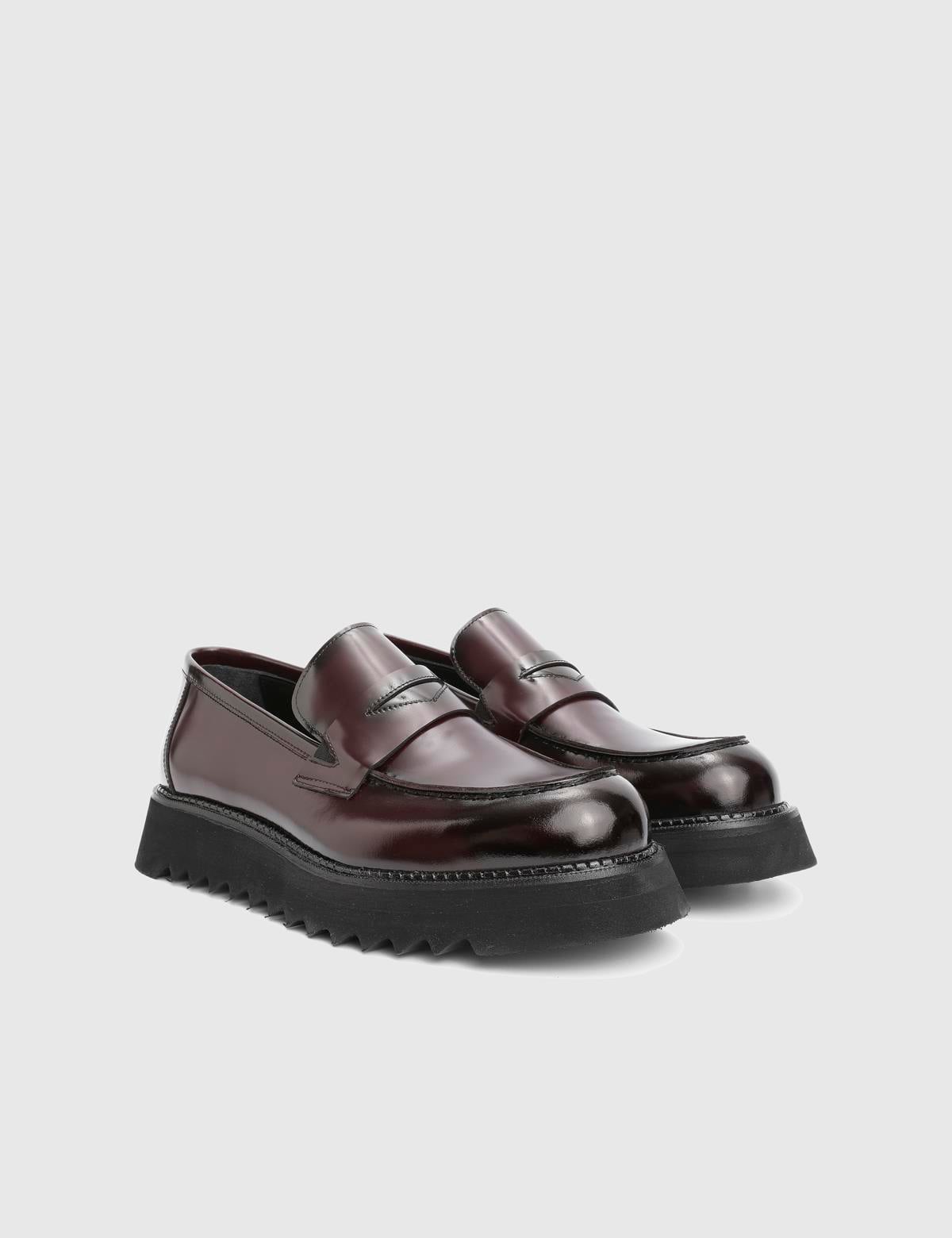 Edan Burgundy Florentic Leather Men's Loafer