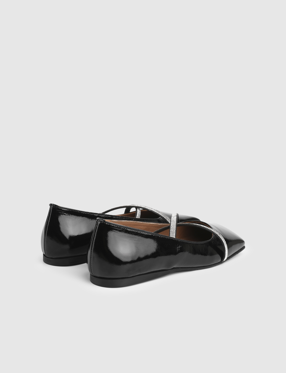 Elenya Black Patent Leather Women's Ballerina