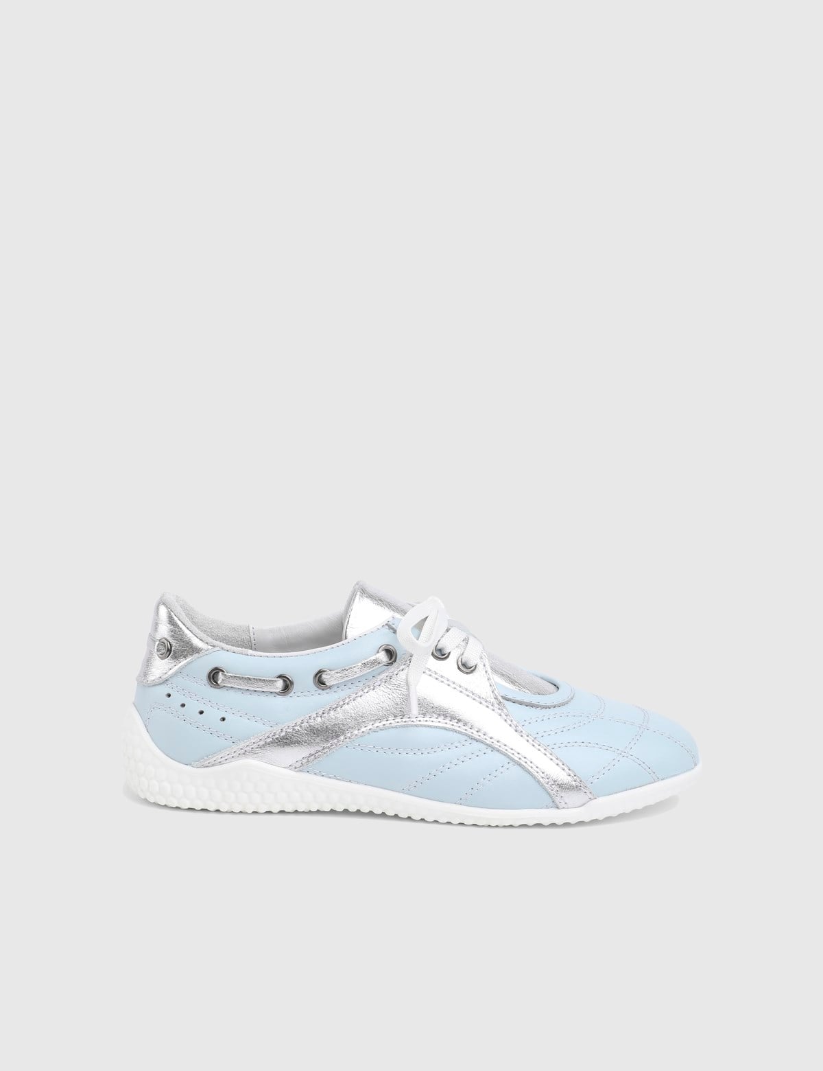 Elora Blue Printed Leather Women's Sneaker