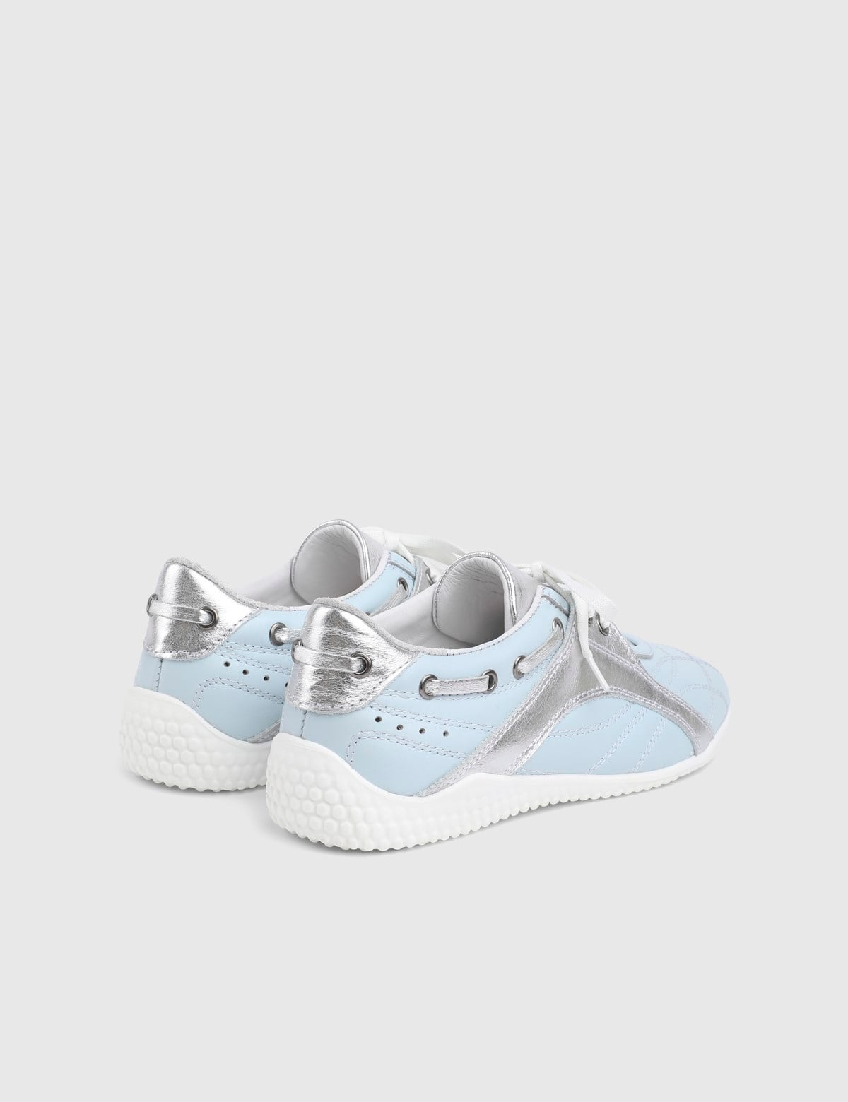 Elora Blue Printed Leather Women's Sneaker