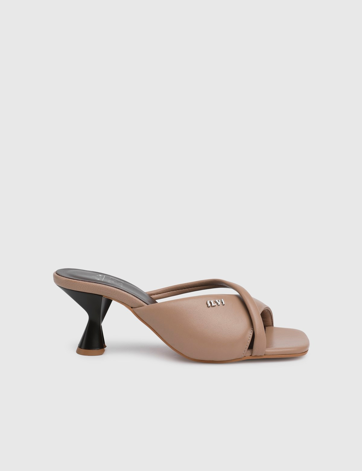 Elvine Mink Leather Women's Heeled Slide