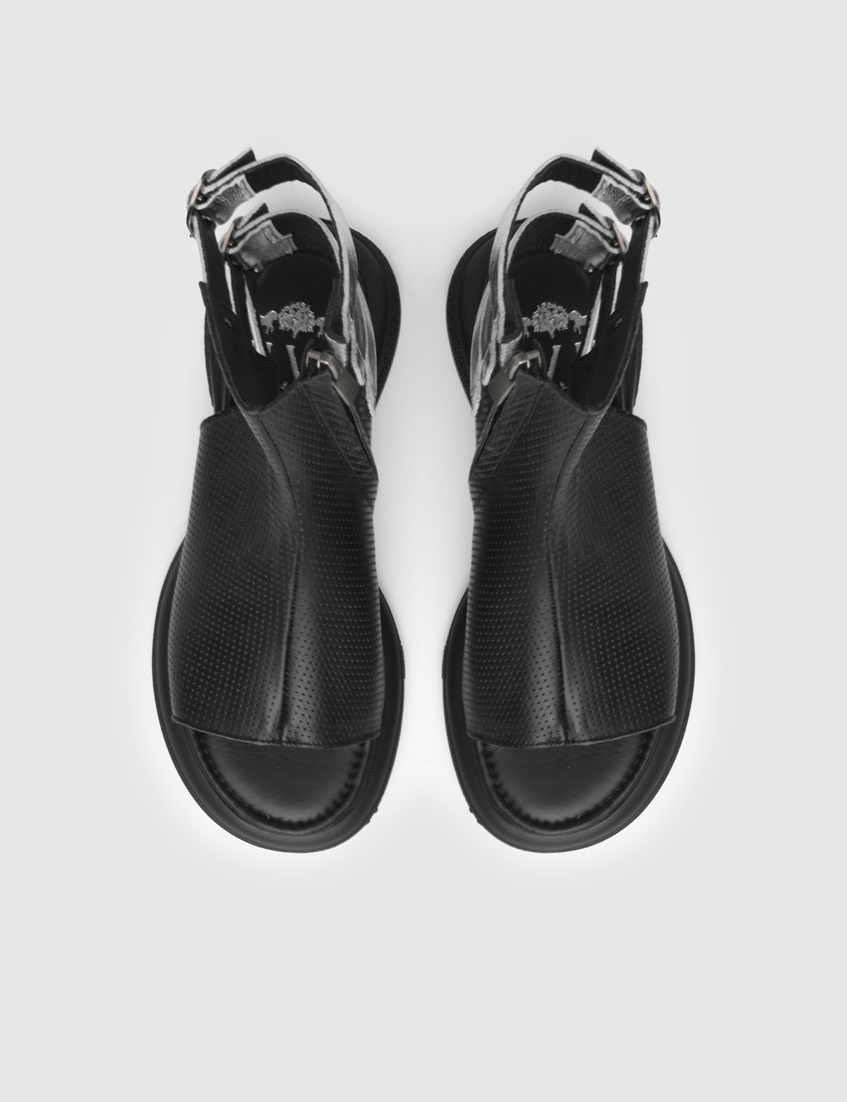 Elvra Black Leather Women's Sandal
