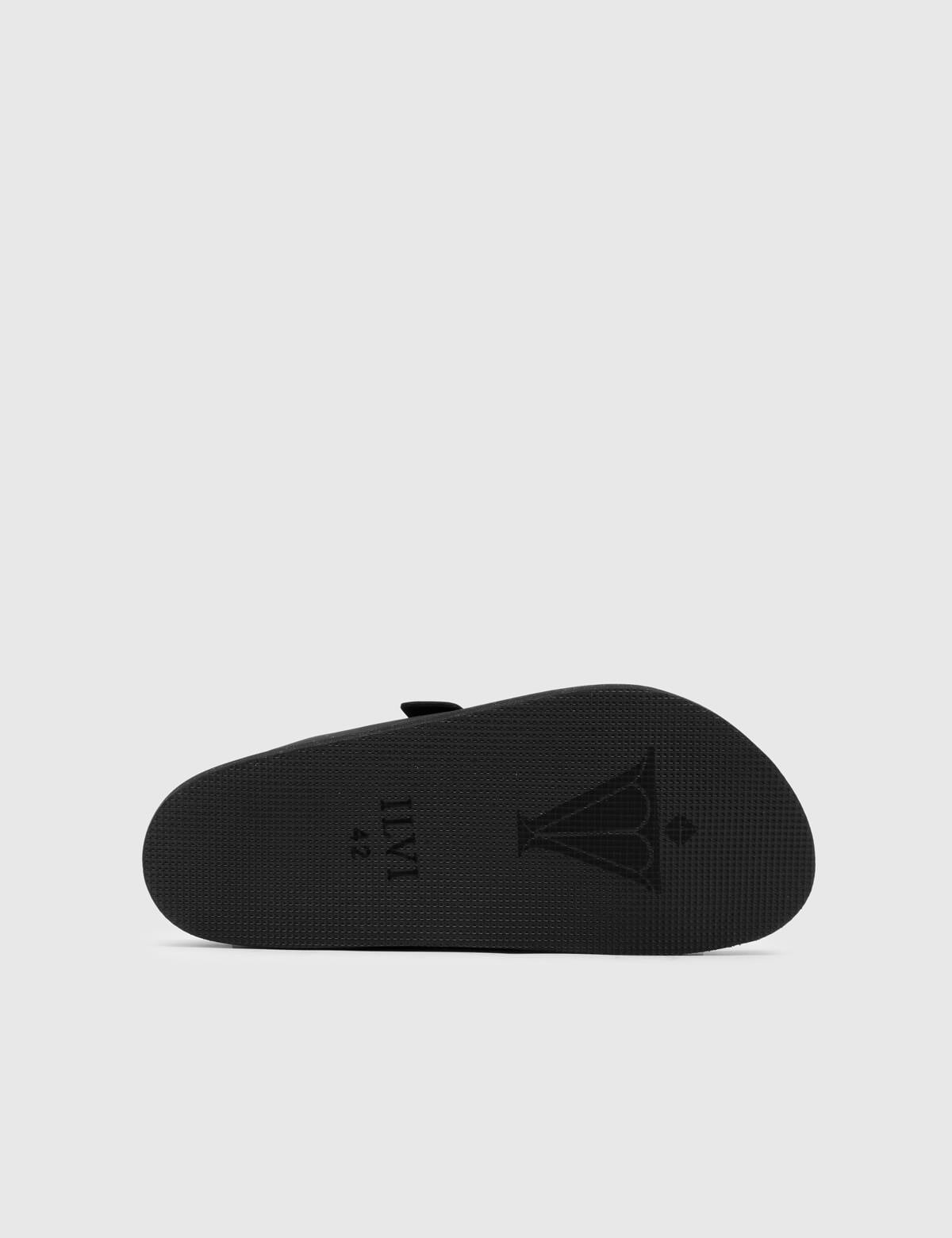 Eugenio Black Crazy Leather Men's Slipper