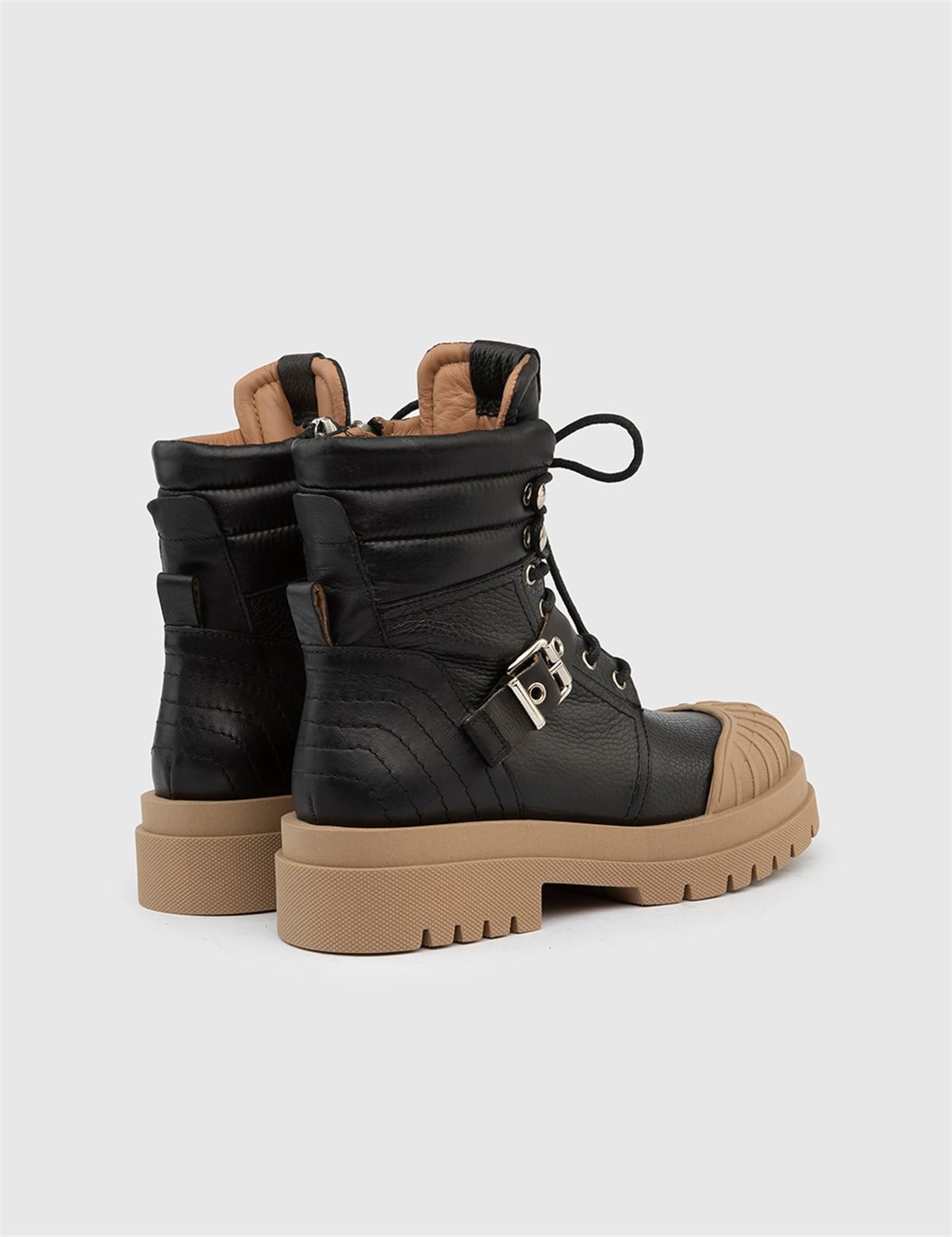 Falk Mink-Black Leather Women's Boot