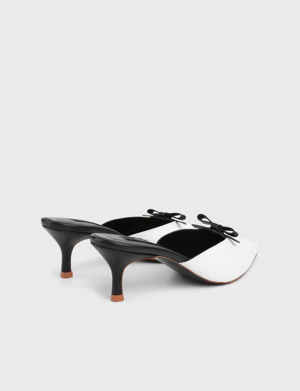 Farin White Leather Women's Heeled Mule