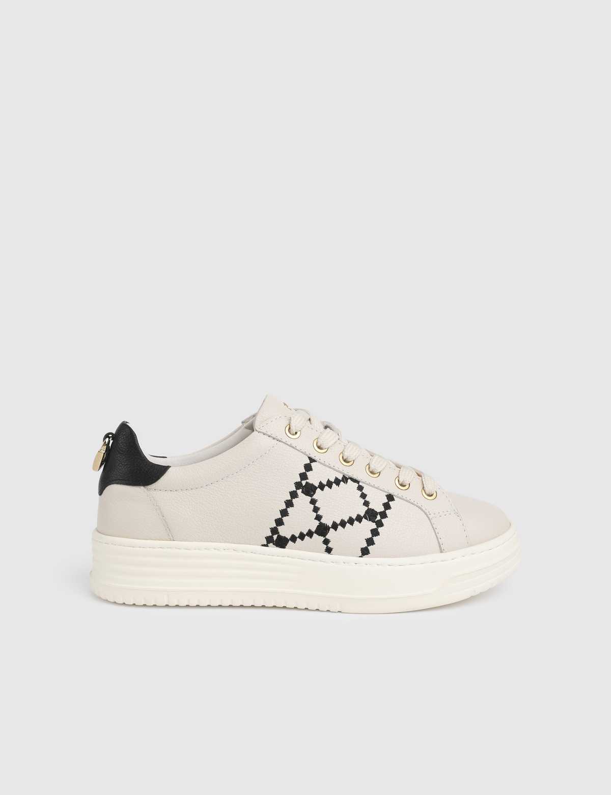 Febe Beige Floater Leather Women's Sneaker