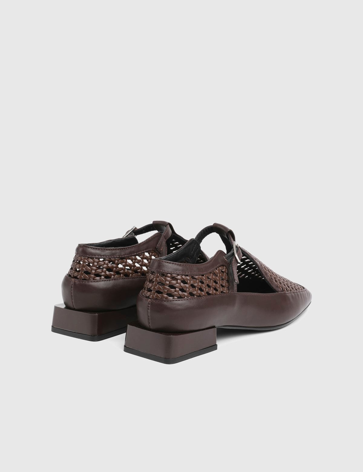 Feriel Brown Woven Leather Women's Pump