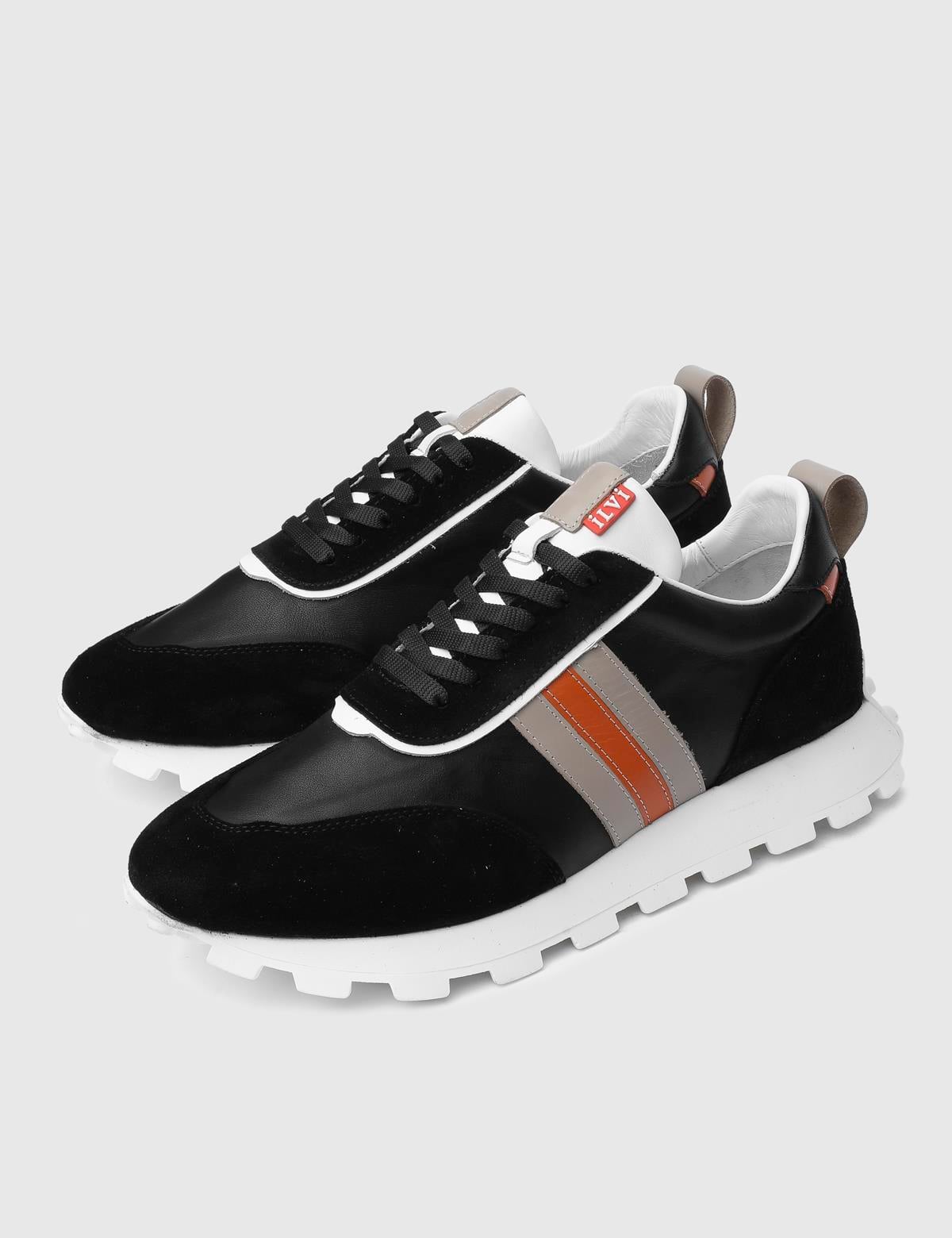 Ferran Black Suede Leather Men's Sneaker