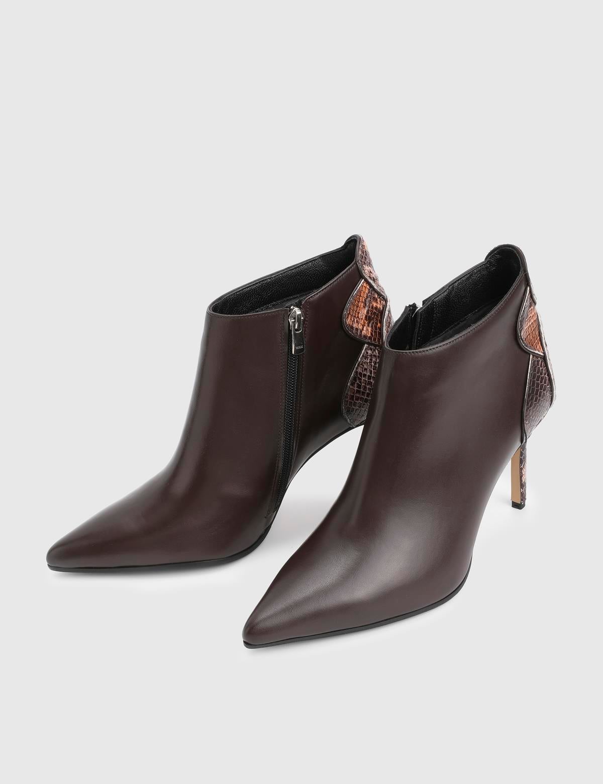 Festa Brown Snake Leather Women's Boot
