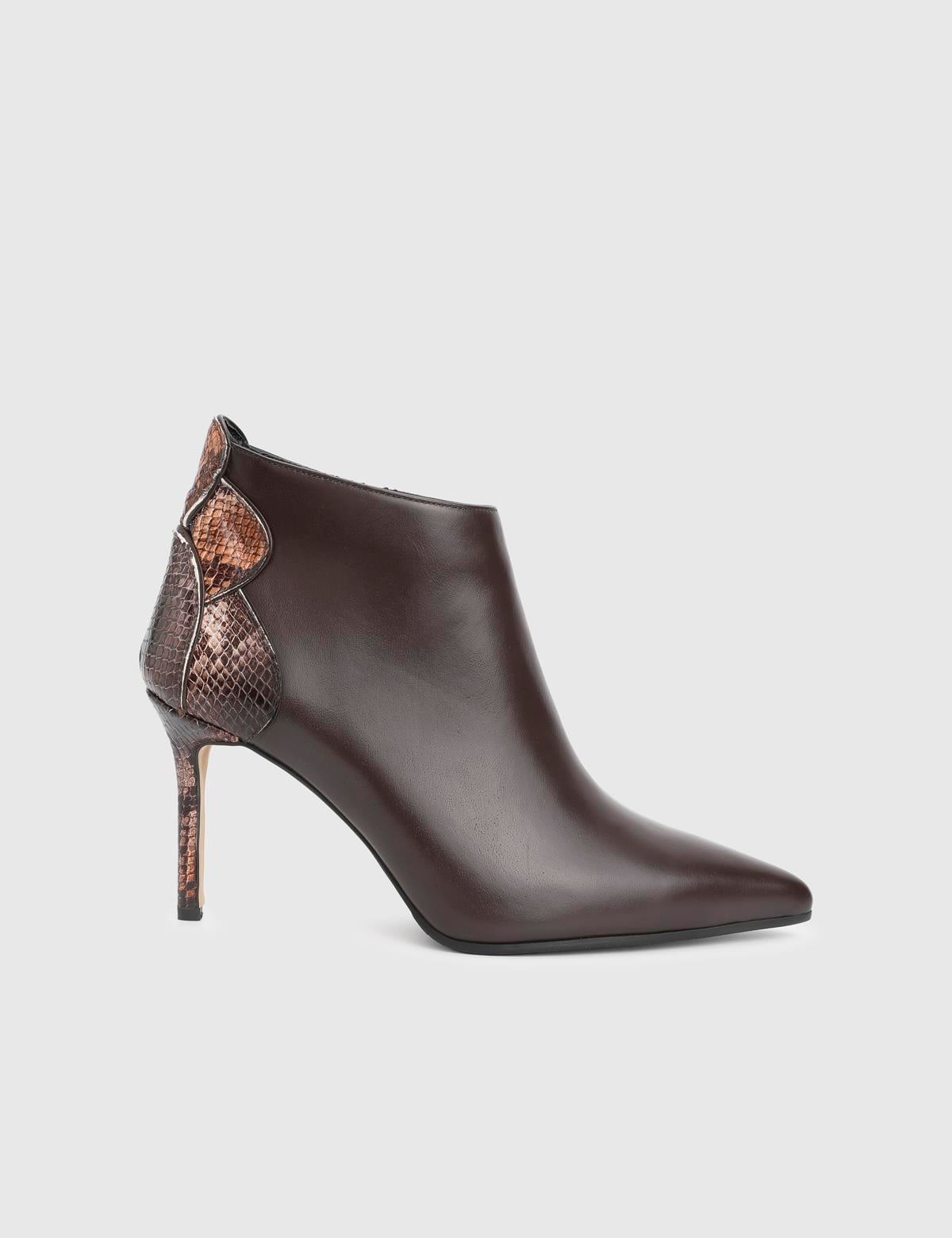 Festa Brown Snake Leather Women's Boot