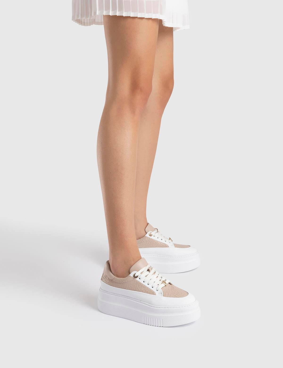 Fien Mink Leather Women's Sneaker
