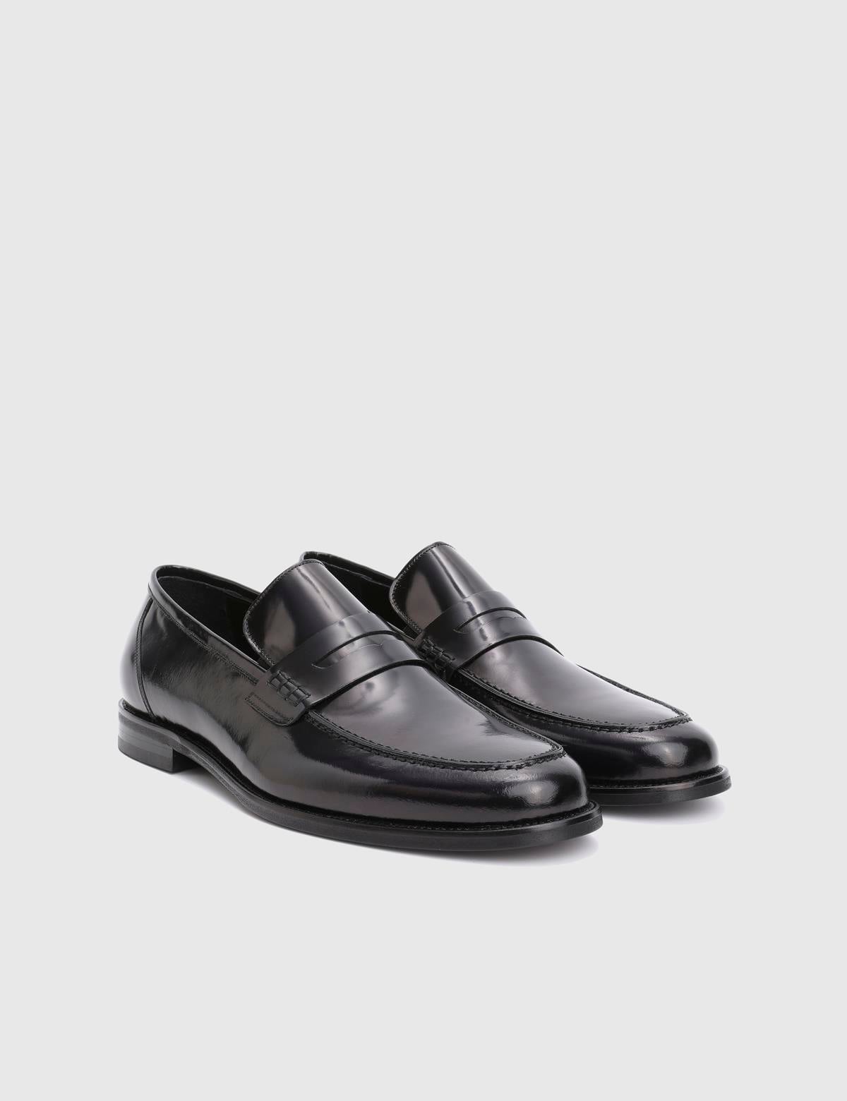 Filip Navy Blue Florentic Leather Men's Classic Shoe