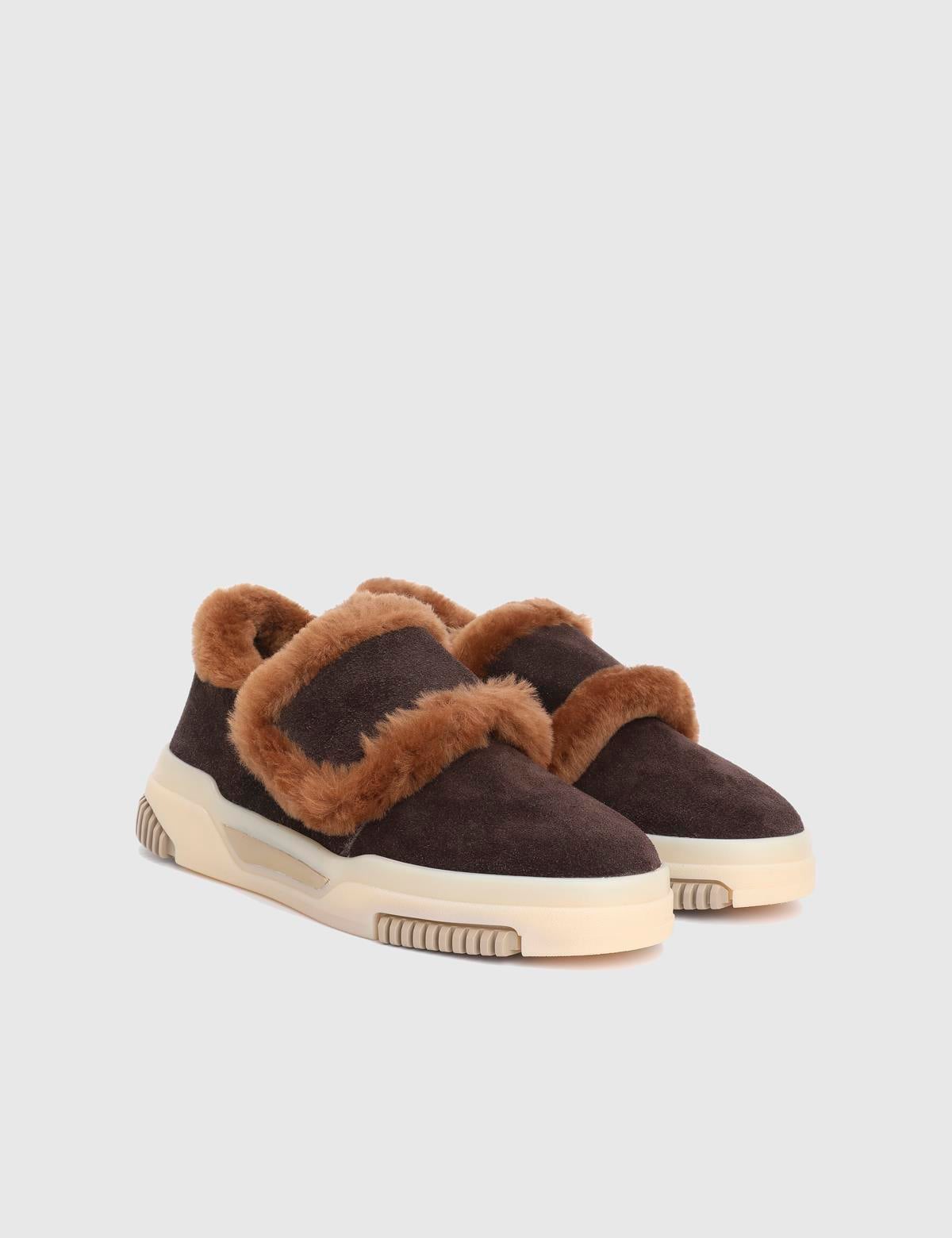 Fitz Brown Suede Leather Women's Loafer