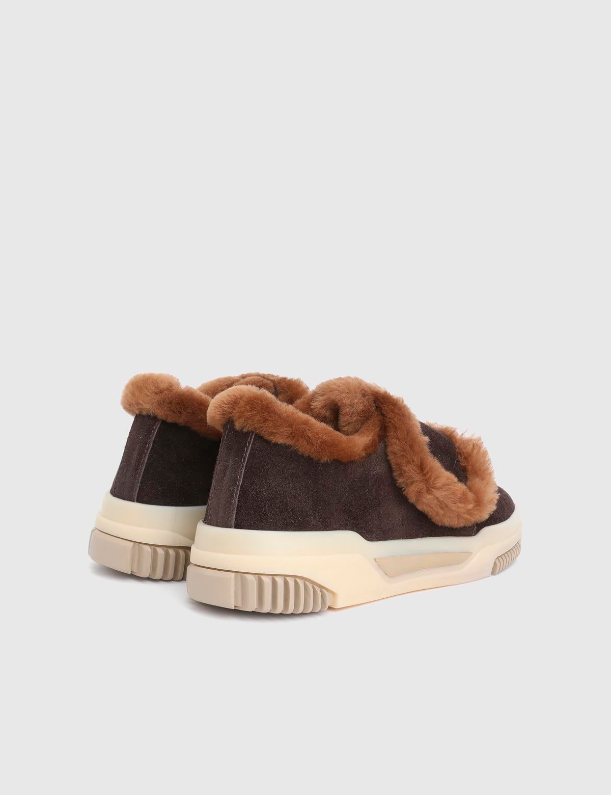 Fitz Brown Suede Leather Women's Loafer