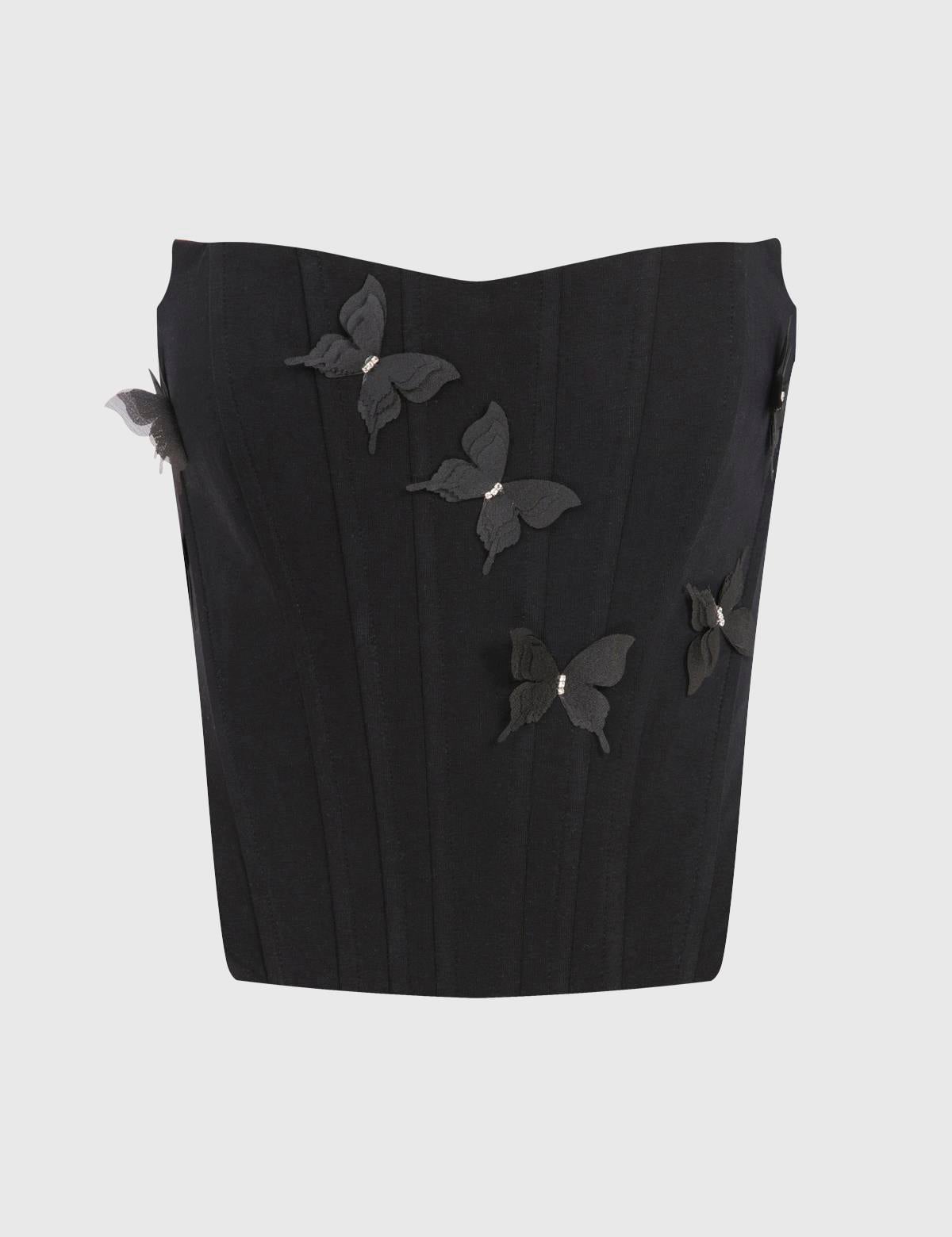 Gabria Black Women's Denim Corset