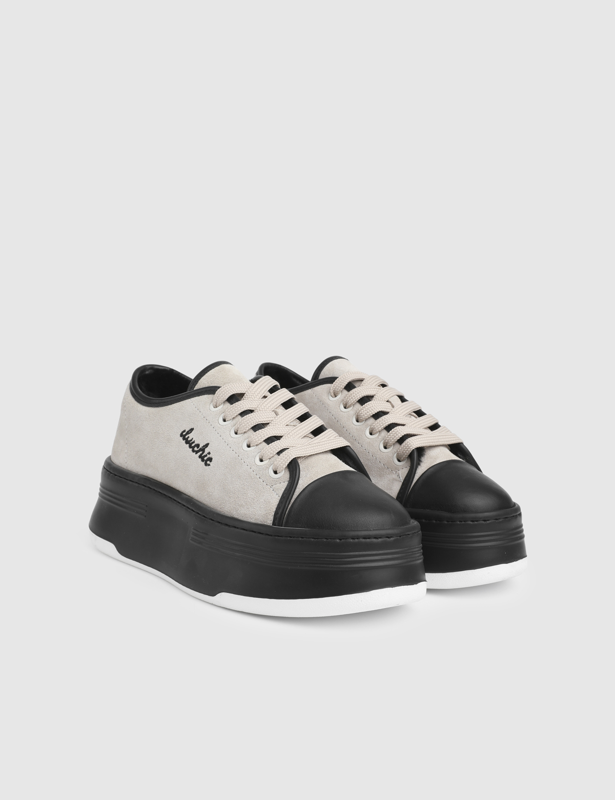 Gemma Beige Suede Leather Women's Sneaker