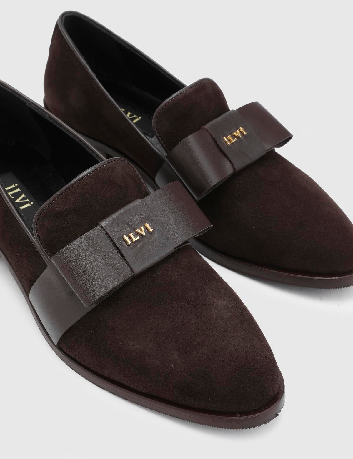 Gesa Brown Suede Leather Women's Loafer